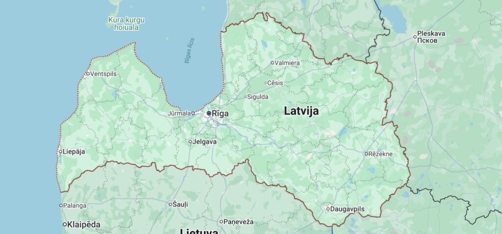 Latvija Karte