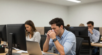 Stress Un Slims Uz Darbu