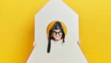 Portrait Of Smiling Boy In Rocket